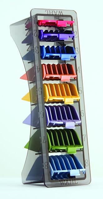 Wahl colour-coded nylon attachment combs numbered one to eight